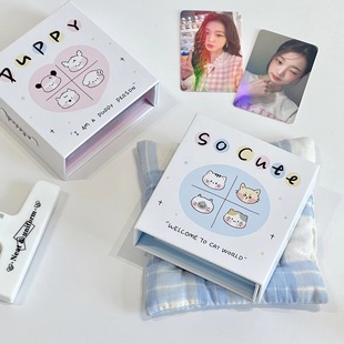原创卡通小猫狗磁吸mini一宫格拍立得相册收纳册追星专辑小卡卡册