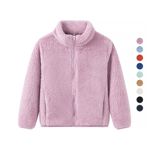 长袖立领摇粒绒保暖珊瑚绒外套