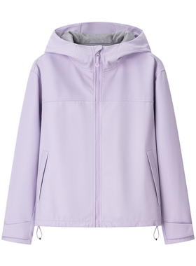 女装 2025春季新款 户外多功能软壳运动休闲冲锋衣短外套 504058