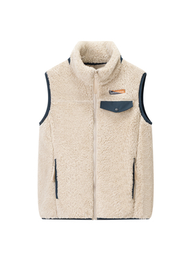 女装 2025冬季新款 立领抓绒马夹拼色无袖马甲外套背心 511011