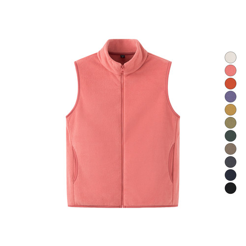 立领摇粒绒马甲休闲外套