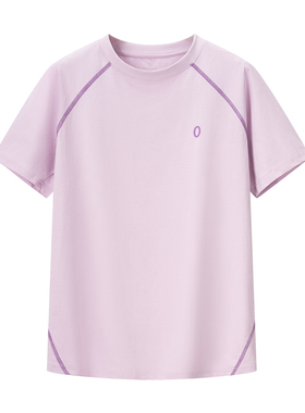 男女同款 2025夏季新款 宽松速干透气拼接撞色圆领短袖T恤 505012