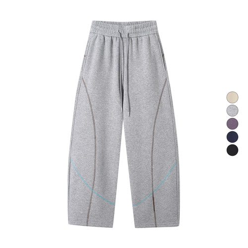 女装 2025冬季新款 加绒加厚抽绳弯刀直筒宽松显瘦休闲裤 512231