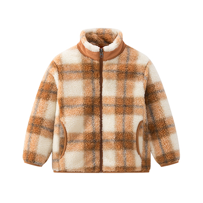 童装立领加绒拉链夹克外套