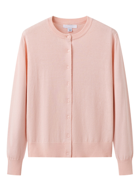 女装 秋季新款莫代尔棉混纺圆领长袖糖果空调衫针织衫外套 469411