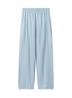 女装 2025夏季新款 伞兵裤束脚直筒松紧腰降落伞裤长裤 475820