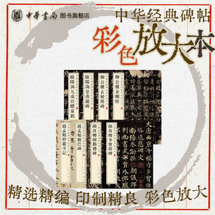 8开本楷书柳公权金刚经玄秘塔碑欧阳询皇甫诞碑九成宫醴泉铭颜真卿多宝塔碑颜勤礼碑赵孟頫胆巴碑妙严寺记中华经典碑帖彩色放大本