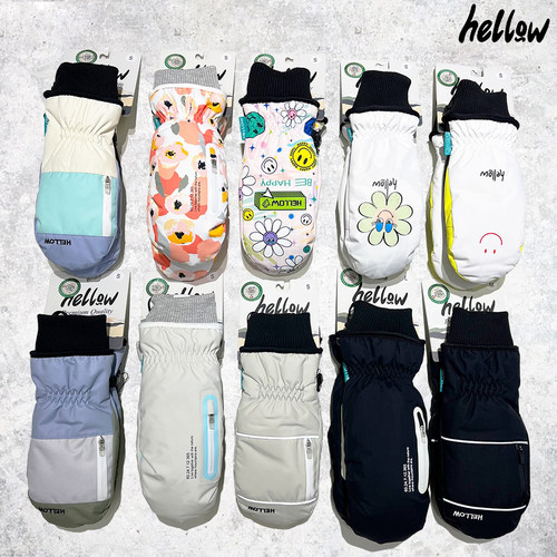 HELLOW滑雪手套内五指保暖焖子