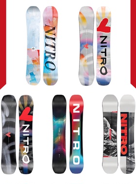 25-26款nitro单板滑雪板尼卓全能公园平花男女款team彩虹萨洛蒙
