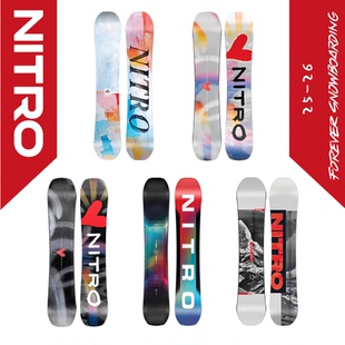 25-26款nitro单板滑雪板尼卓全能公园平花男女款team彩虹萨洛蒙