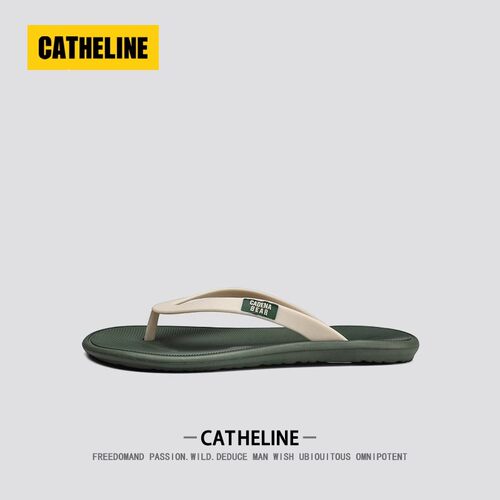 美国CATheline广东夹脚人字拖男夏季外穿高端简约沙滩凉拖鞋软底