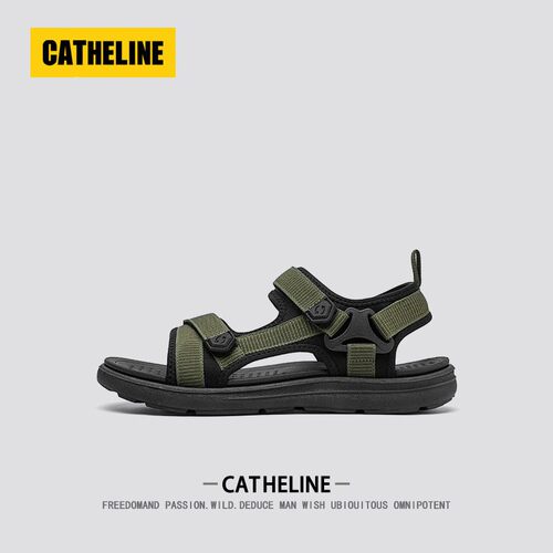 [轻便防滑]美国CAT.HELINE高端凉鞋男款夏季户外穿爸爸男士沙滩鞋