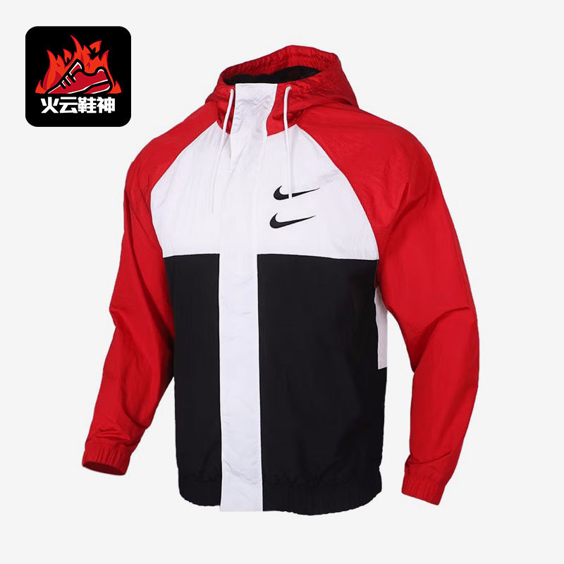 Nike/耐克正品男子时尚休闲运动舒适防风拼接刺绣外套DD1089-657