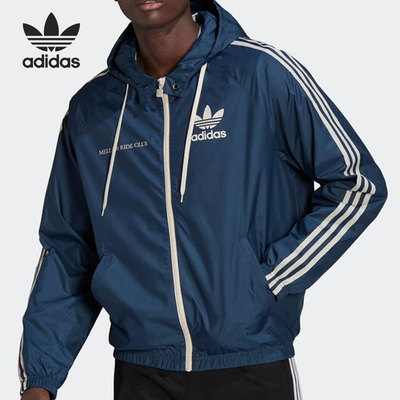 Adidas/阿迪达斯正品三叶草男子休闲运动防风连帽夹克外套HL9281