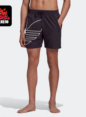 Adidas/阿迪达斯正品三叶草男子运动透气松紧休闲短裤GE0802