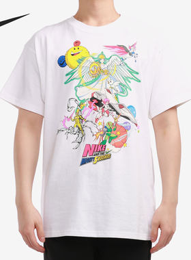 Nike/耐克正品男子圣斗士漫画印花篮球宽松短袖T恤 DM7917-100