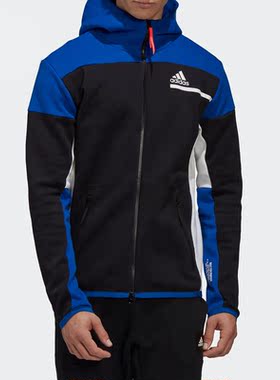 Adidas/阿迪达斯正品男子拼色宽松休闲运动服连帽夹克外套 GM6532