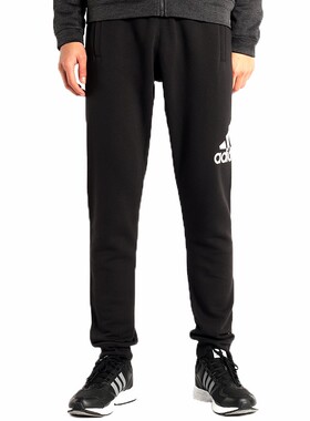 Adidas/阿迪达斯正品男子休闲健身保暖加绒针织运动长裤AB6527
