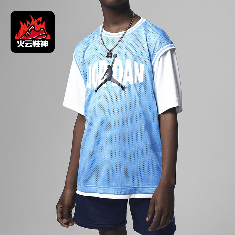 Nike/耐克正品Jordan Jumpman 大童假两件运动短袖FQ0646-412,童装/婴儿装/亲子装,T恤,淘宝优惠券,粉丝福利购,淘宝优惠卷