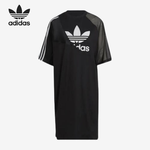 Adidas/阿迪达斯正品三叶草透气女子长款T恤连衣裙 HC0637