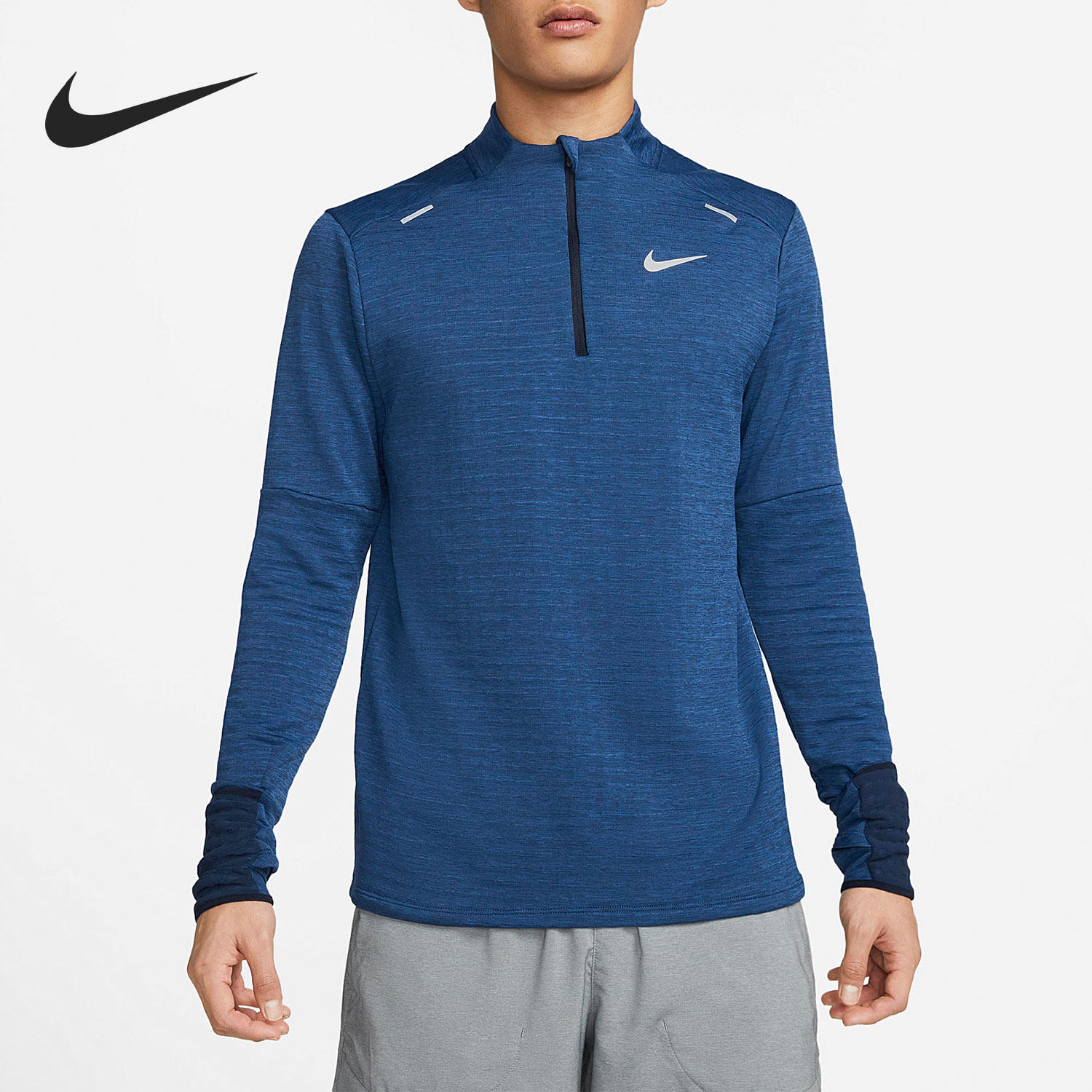 Nike/耐克正品男子时尚休闲跑步舒适训练加绒运动T恤DD5663-451