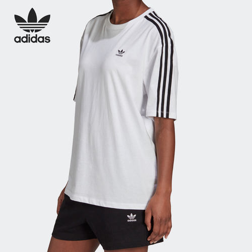 Adidas/阿迪达斯正品 三叶草新款运动休闲女子针织短袖T恤 H37796
