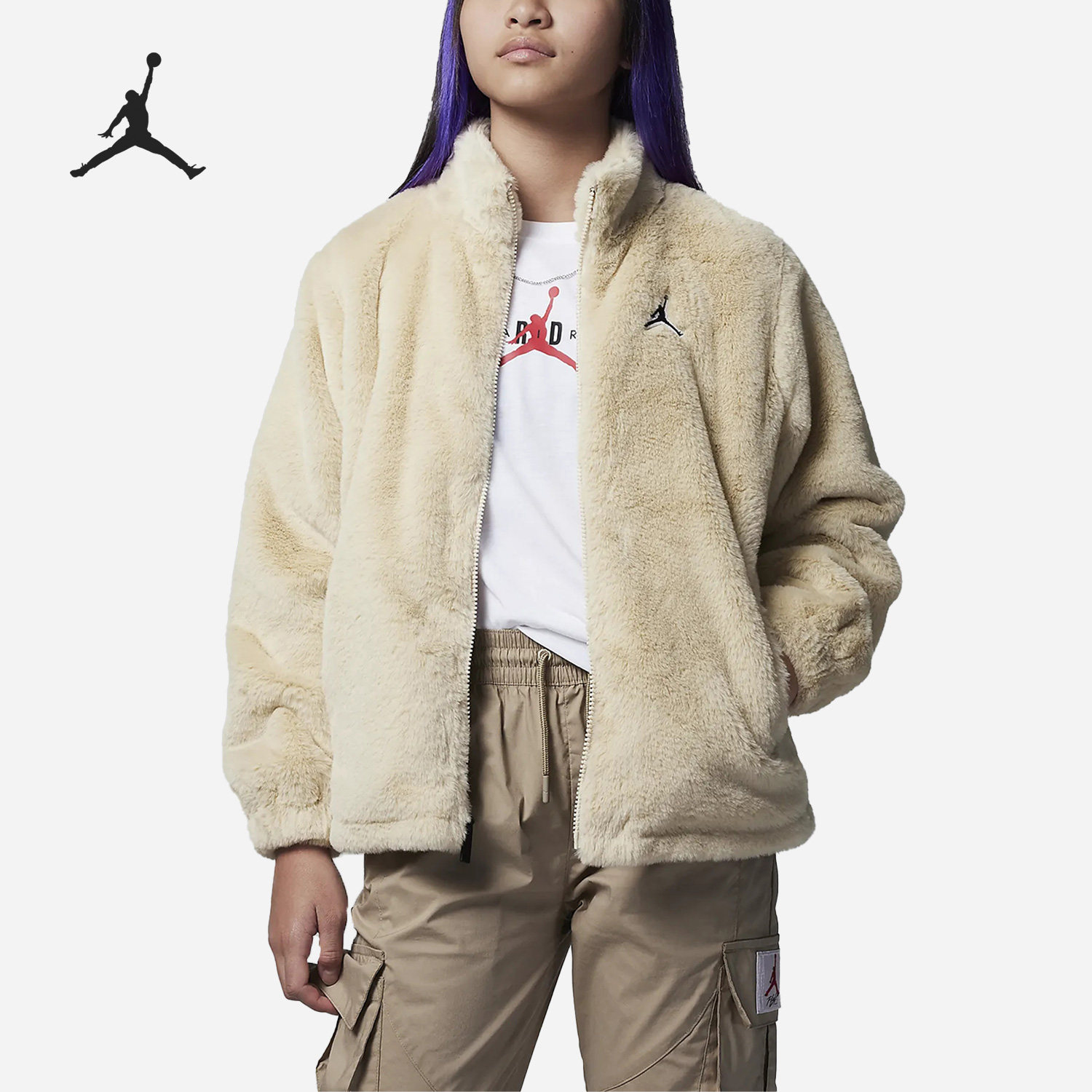 Nike/耐克正品Air Jordan大童休闲保暖运动外套FD4988-206