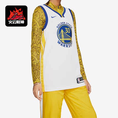 Nike/耐克正品库里勇士队30号男子篮球运动球衣AV4945-101