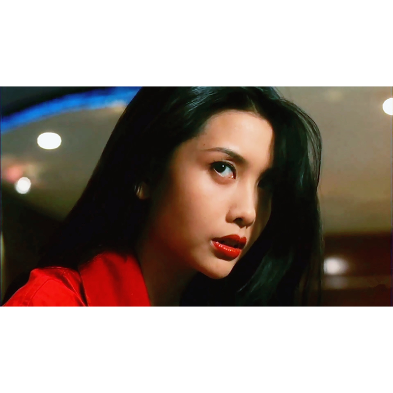 邱淑贞赌神高清超大海报定制墙贴写真挂画红衣叼牌剧照明星美女2 - 实物图