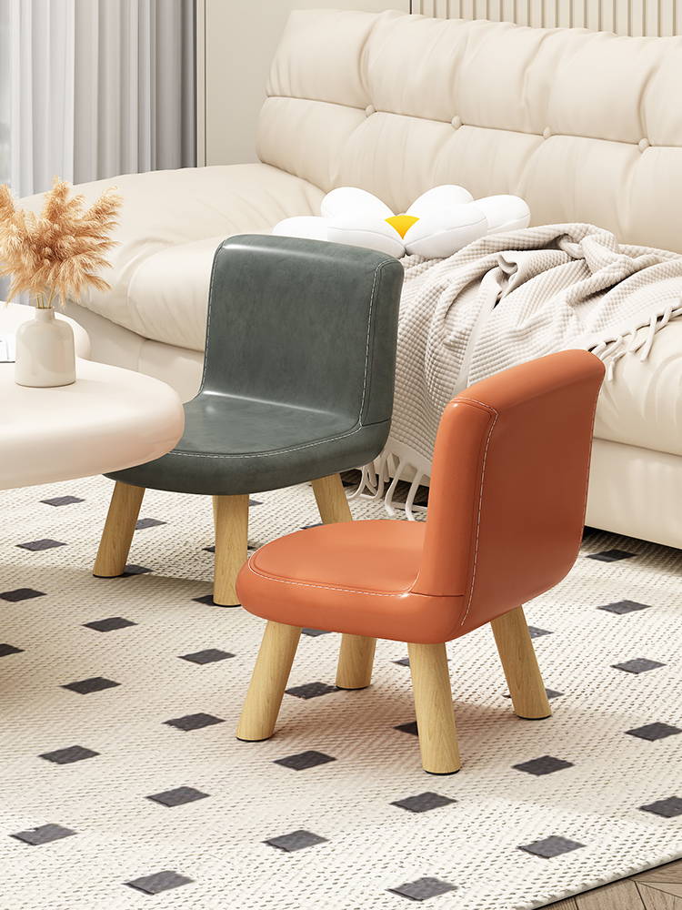 沙发小凳子家用靠背小椅子客厅茶几凳板凳实木矮凳儿童软包换鞋凳