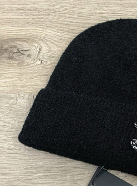 「MY WAY定制」亮片立体保暖羊毛混纺小头围针织毛线帽冷帽