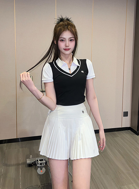 BG高尔夫女装球服装女上衣短袖T恤套装修身运动速干透气高端时尚