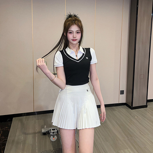 BG高尔夫女装球服装女上衣短袖T恤套装修身运动速干透气高端时尚