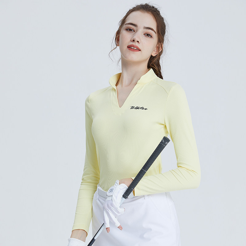 新款高尔夫女装服装女上衣长袖裙子套装修身运动球衣服女golf衣服