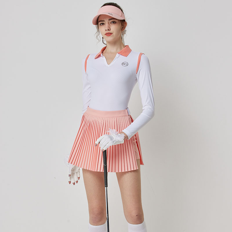 BG高尔夫女装服装女上衣长袖短裙套装修身运动球衣服女高端韩款