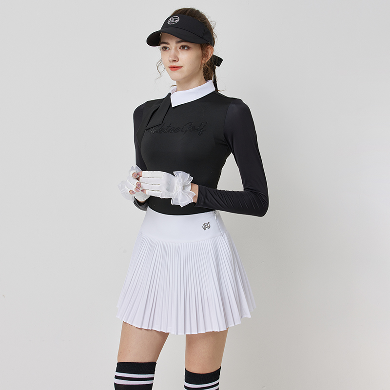 BG高尔夫服装女上衣冰丝长袖春夏新款golf球衣短裙套装高端运动衣