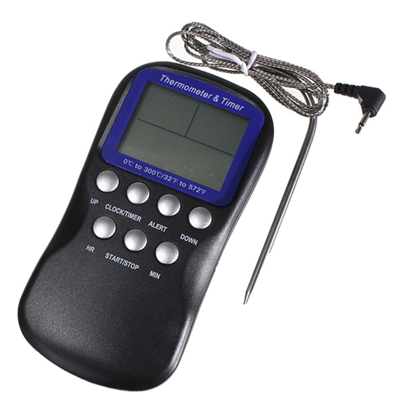 New Oven BBQ Thermometer LCD Cooking Food Probe Meat