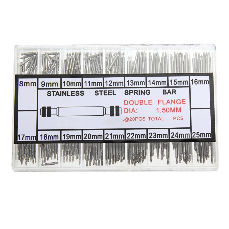 360pcs 8-25mm Watchmaker Watch Tools Spring Bar Link
