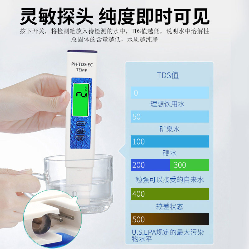 4-in-1 water quality testing pen水质检测笔