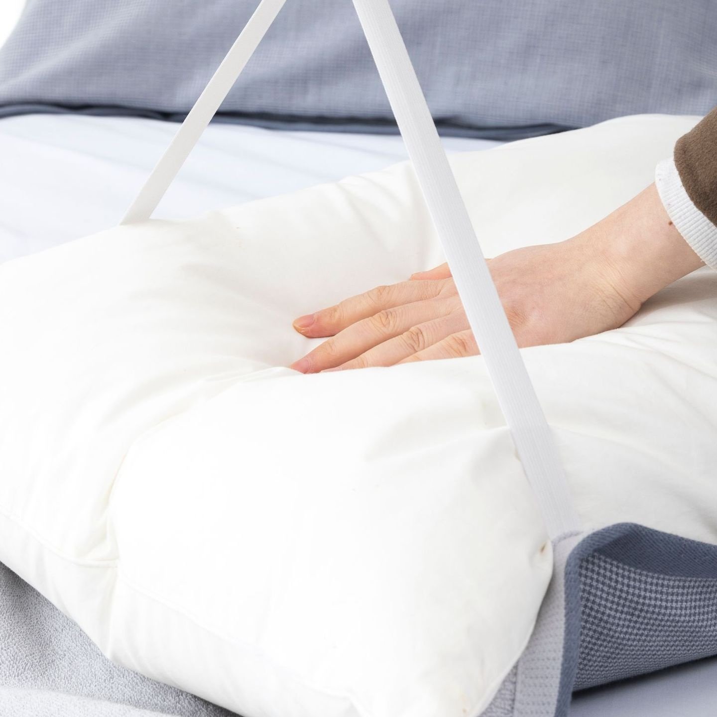 全棉纱布枕巾纯棉双人家用加厚纯色单人耐脏防滑绑带枕头巾厂直销