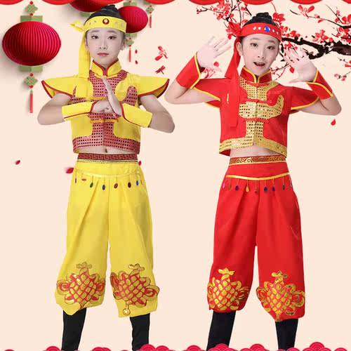 打鼓服民族打鼓服鲁泽博强