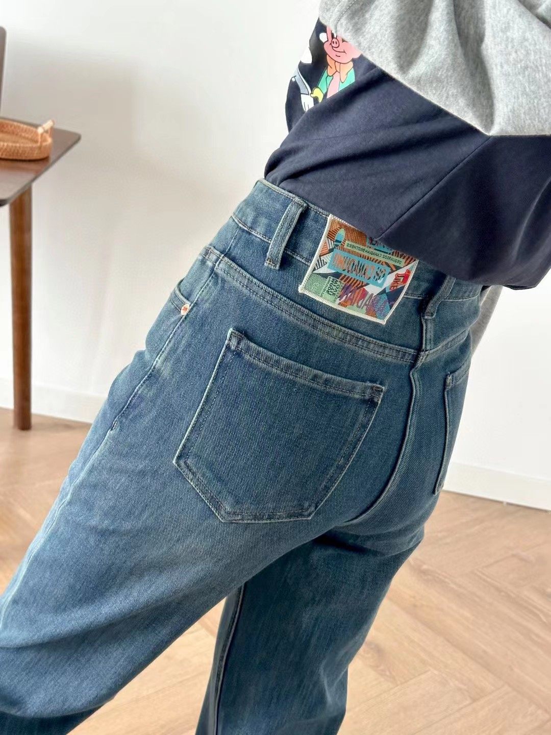 2025春秋季新款高腰万向四面弹女士宽松窄版阔腿直筒显瘦牛仔长裤,女装/女士精品,牛仔裤,淘宝优惠券,粉丝福利购,淘宝优惠卷