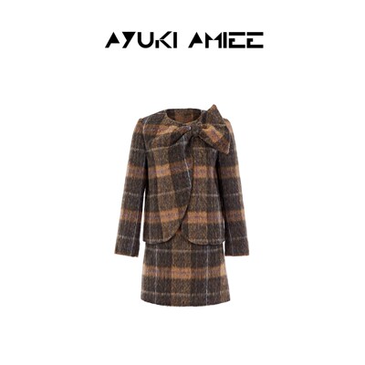 Ayuki Amiee秋去云鸿格子毛呢套装ATAD21W47988