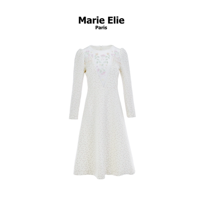 【夏天粉丝专享】Marie Elie【落叶繁花】钉珠连衣裙EAE33M25400