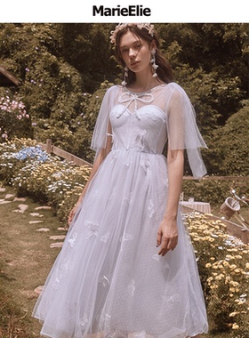 【夏天粉丝专享】Marie Elie洸觚媾琯连衣裙 水蓝EAC12M01351