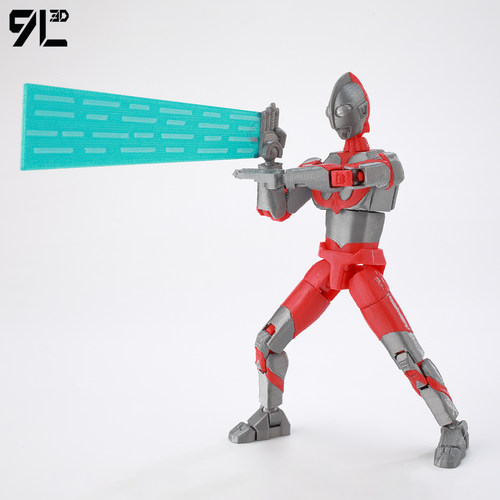 9L3D初代奥特曼多关节可动人偶光线特效拼装解压玩具男孩桌面摆件
