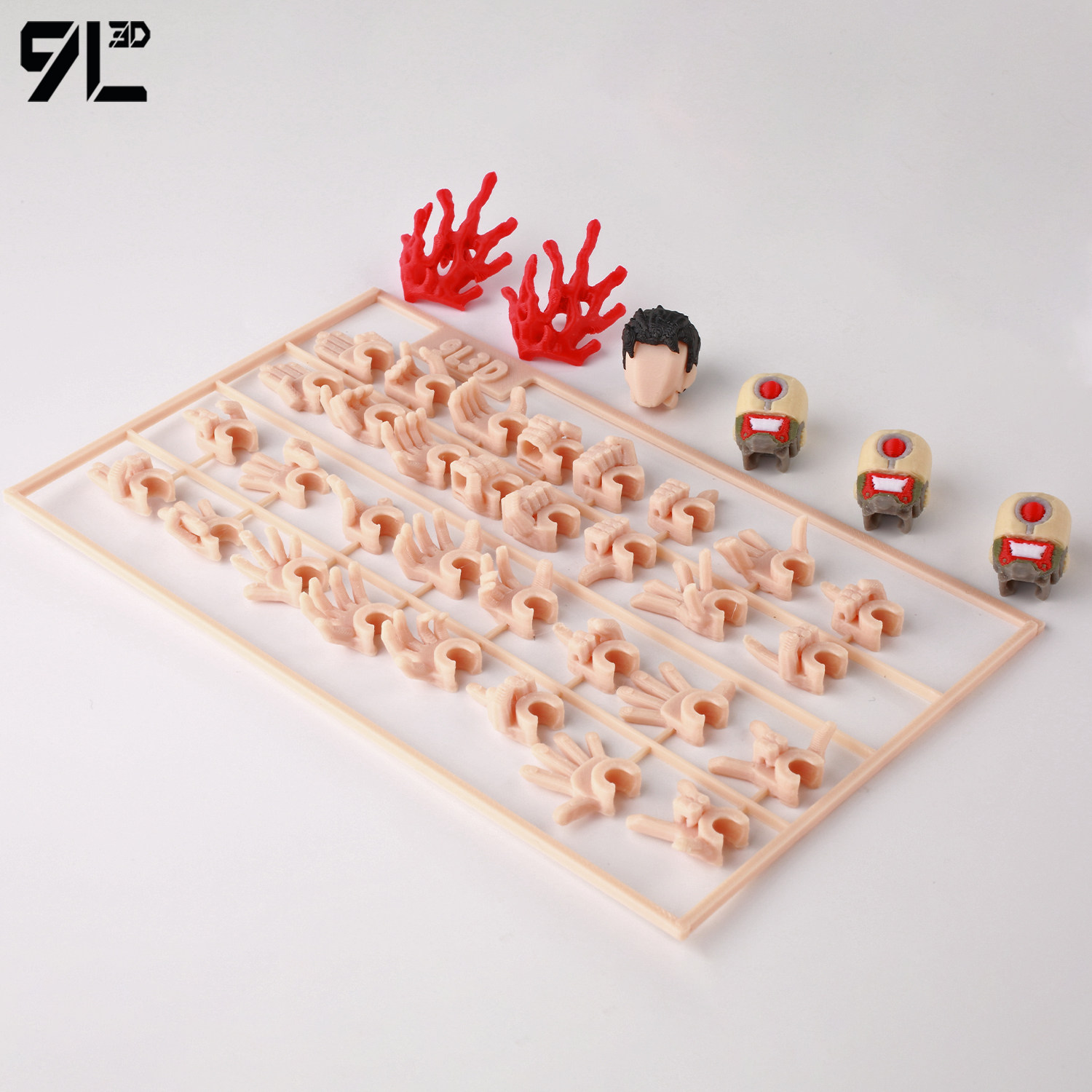 9L3D打印正品潮玩无敌少侠人偶无敌配件包手办收纳支架特效血液件图片