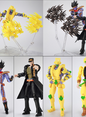 9L3DJOJO奇妙世界动漫周边承太郎白金之星手办关节可动幸运13礼物