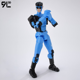 正版9L3D多关节可动人偶无敌少侠战争黑护膝马克Dummy 13手办礼物