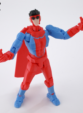 正版9L3D多关节可动人偶无敌少侠漫画版全能马克手办游戏战斗模型